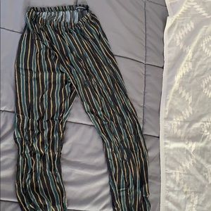 green and gold brandy pants